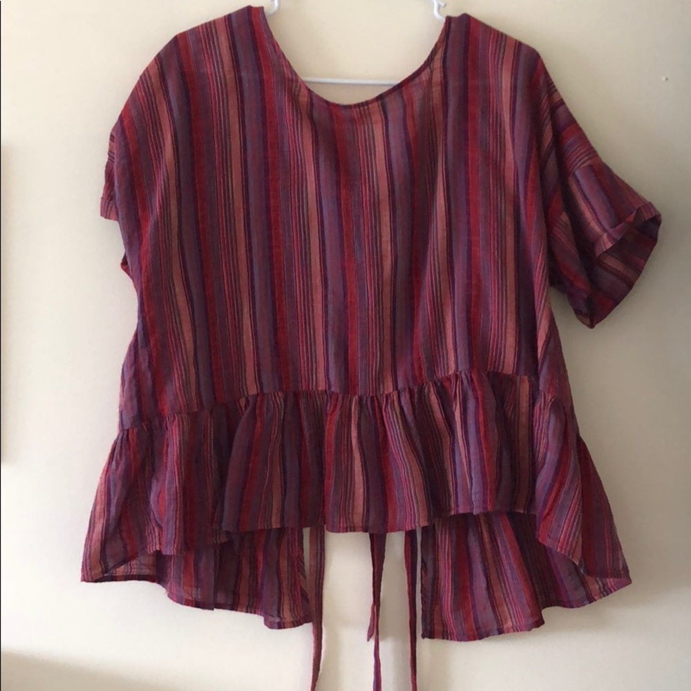 Open back shirt